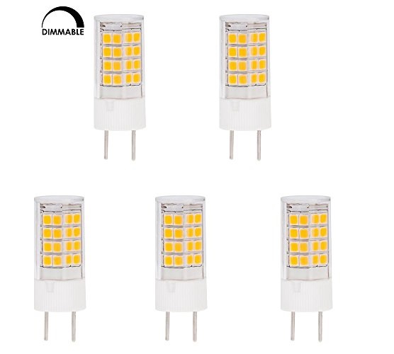 AC100-130V, Dimmable T4 JD G8 LED Bulb, 3.5 Watts, 35W Equivalent, 5-Pack